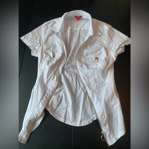 Guess zip up short sleeve